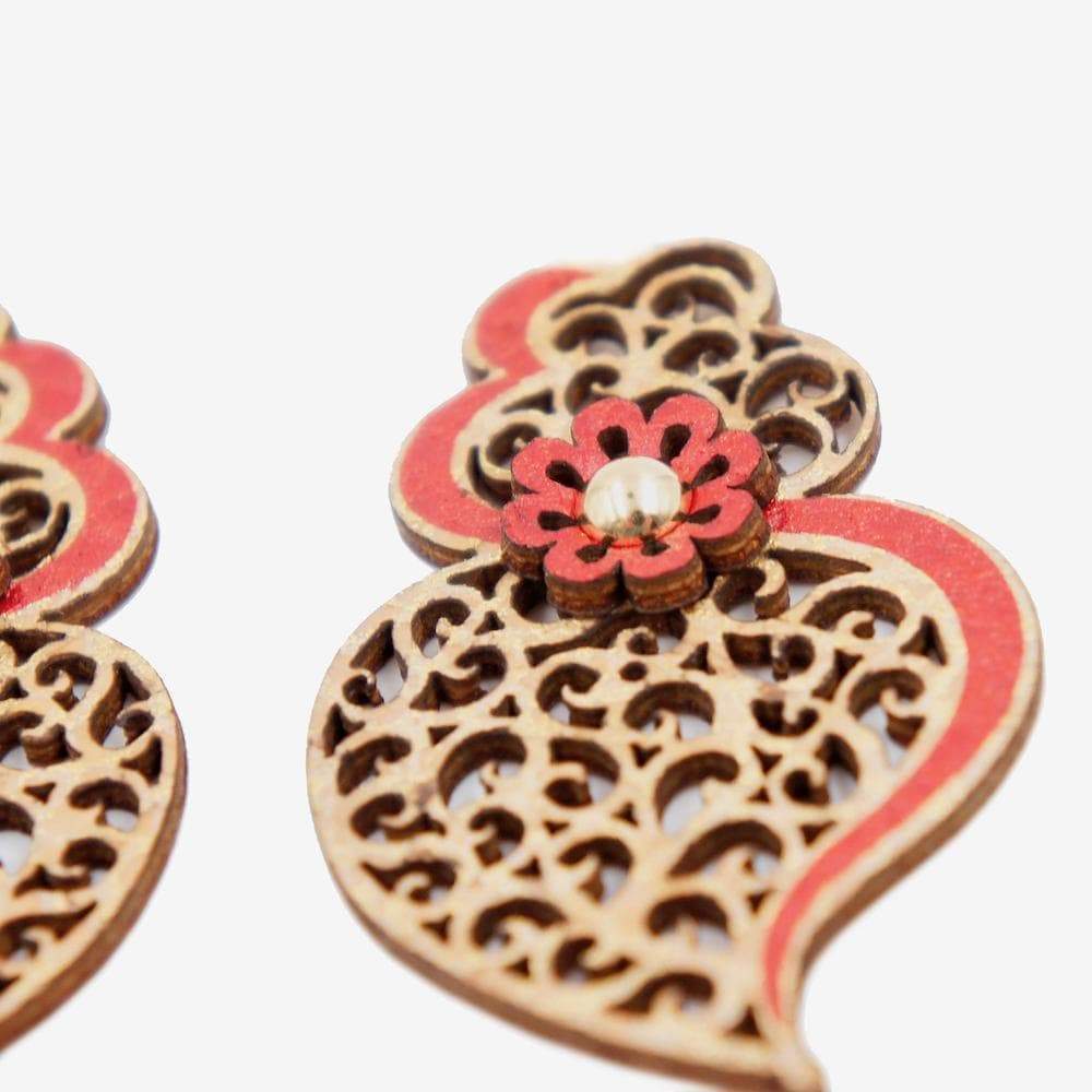 Heart of Viana I Red Cork earrings