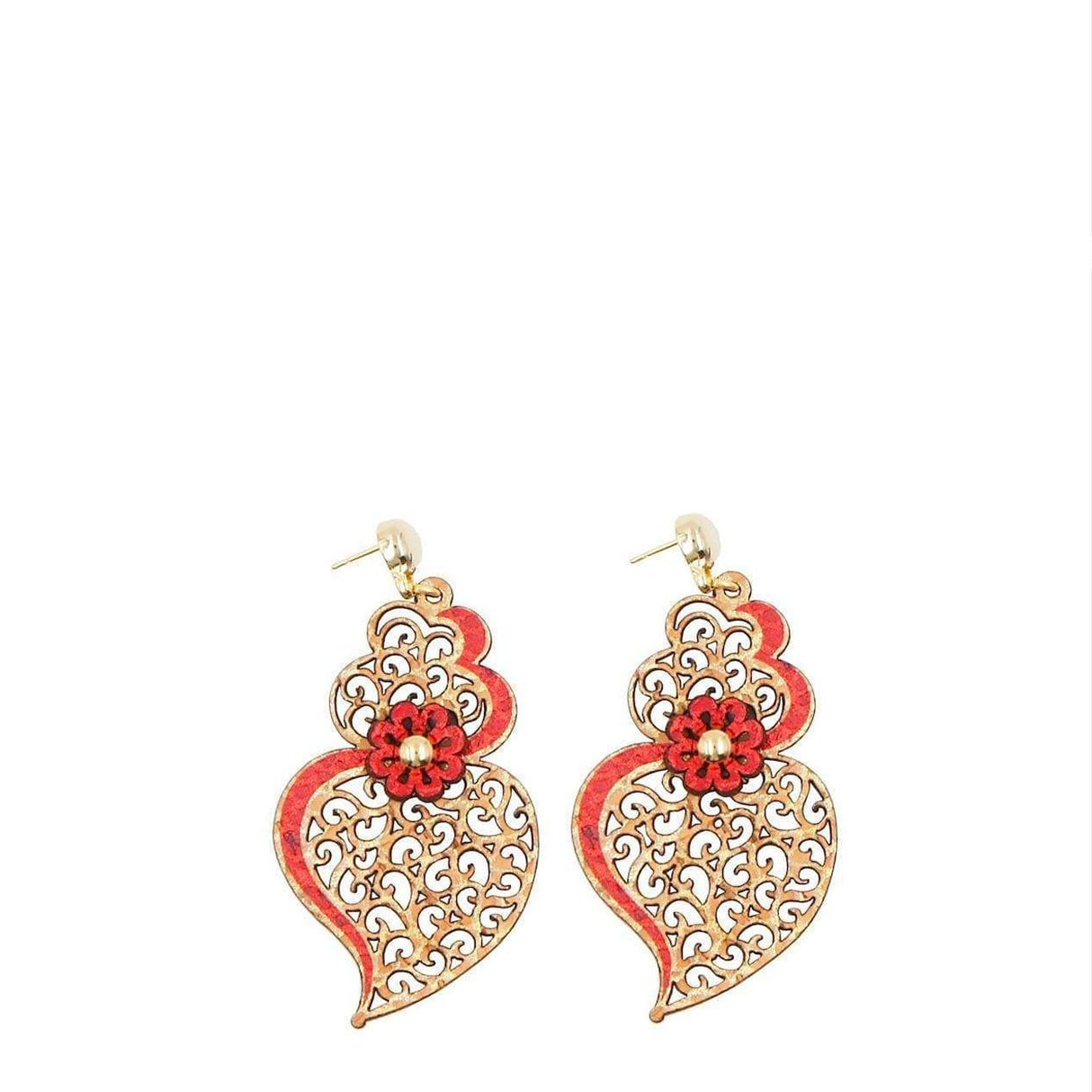 Heart of Viana I Red Cork earrings