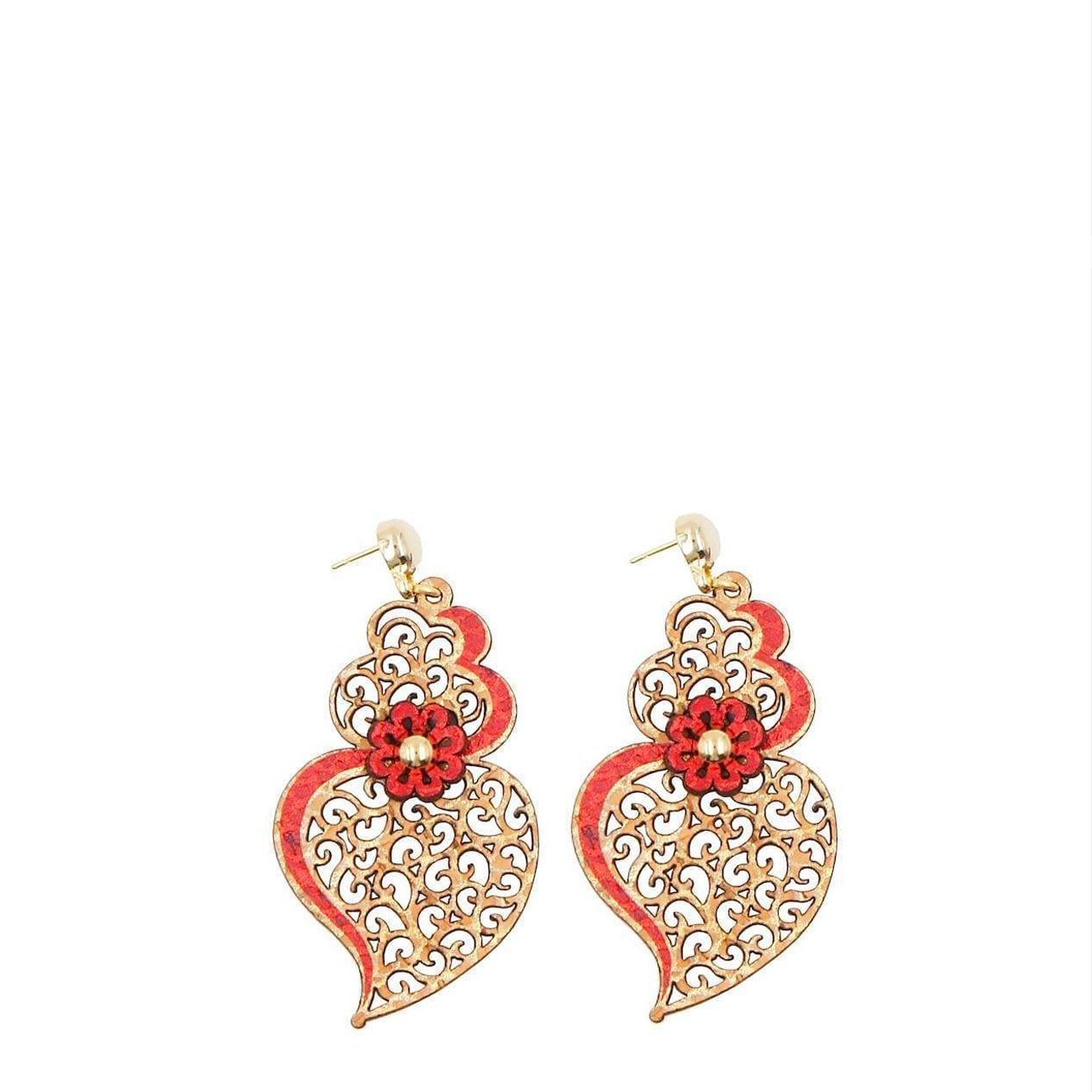 Heart of Viana I Red Cork earrings