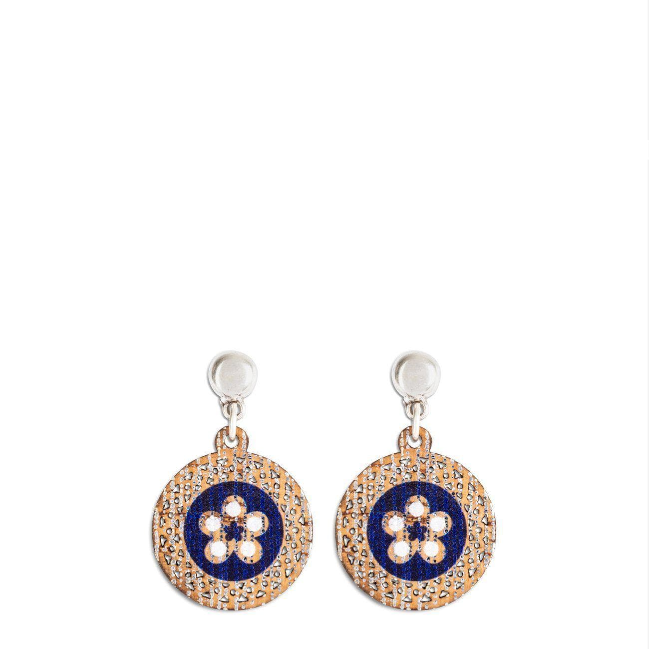 Flores I Cork blue earrings