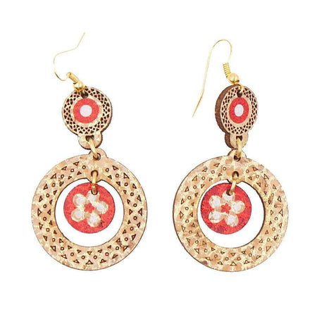 Flores I Red Cork earrings