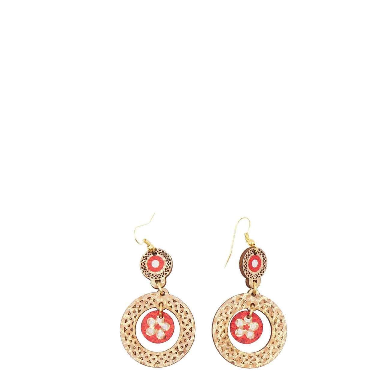 Flores I Red Cork earrings