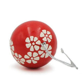 Ball decoration in solid red poplar