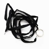 Bracelet attache charms en soie noire I Vente de bijoux argent Bracelet attache charms - Noir