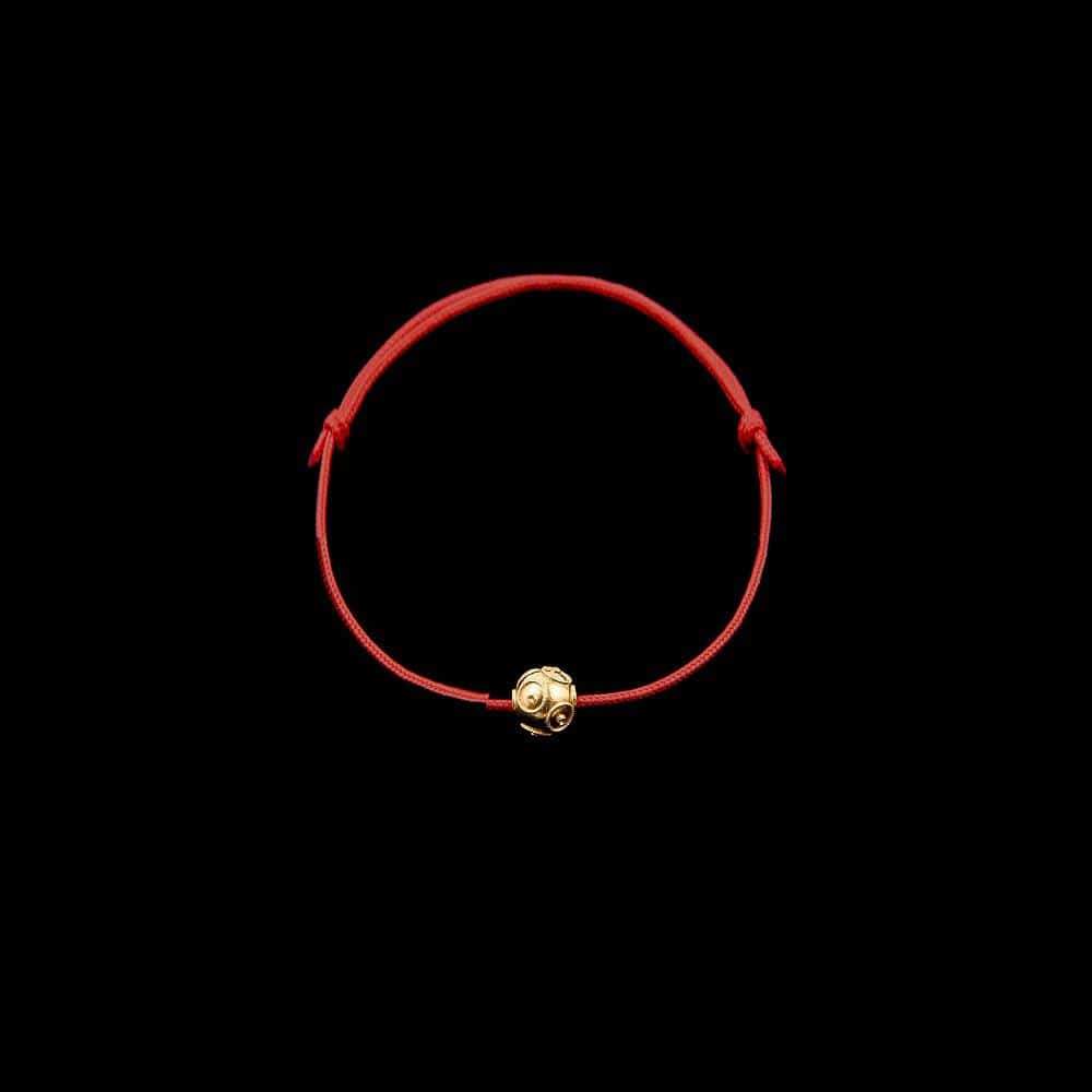 Conta de Viana I Gold-plated Silver and Cotton Bracelet