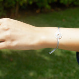 Infinito I Silver and cotton bracelet