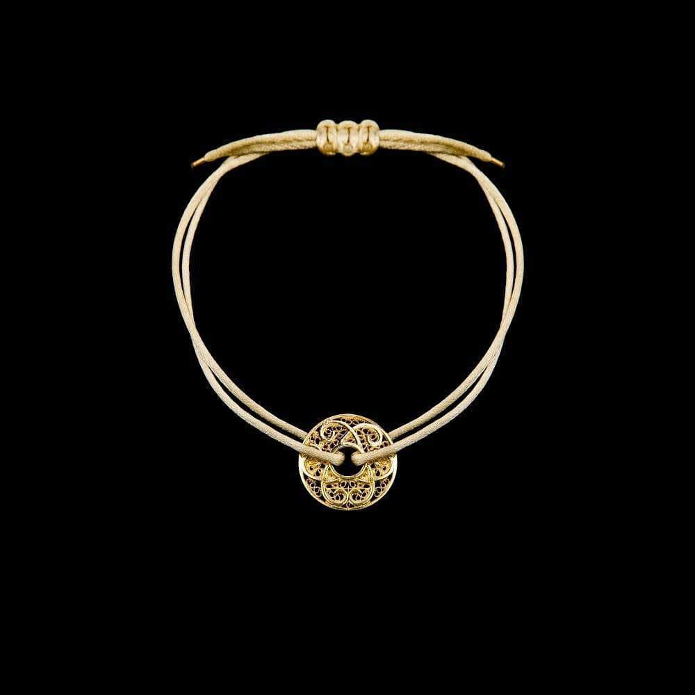 Infinito I Silver and cotton bracelet