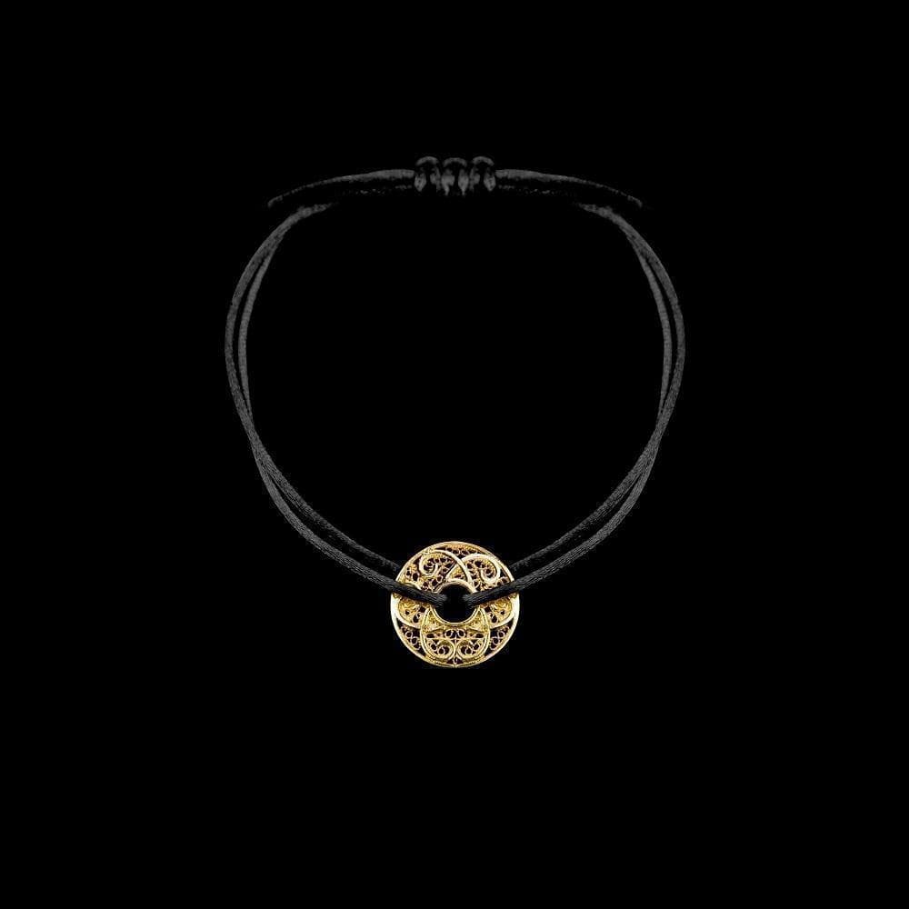Infinito I Silver and cotton bracelet