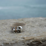 White cork bracelet - Skull