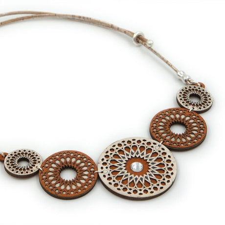 Cork necklace "Disco"