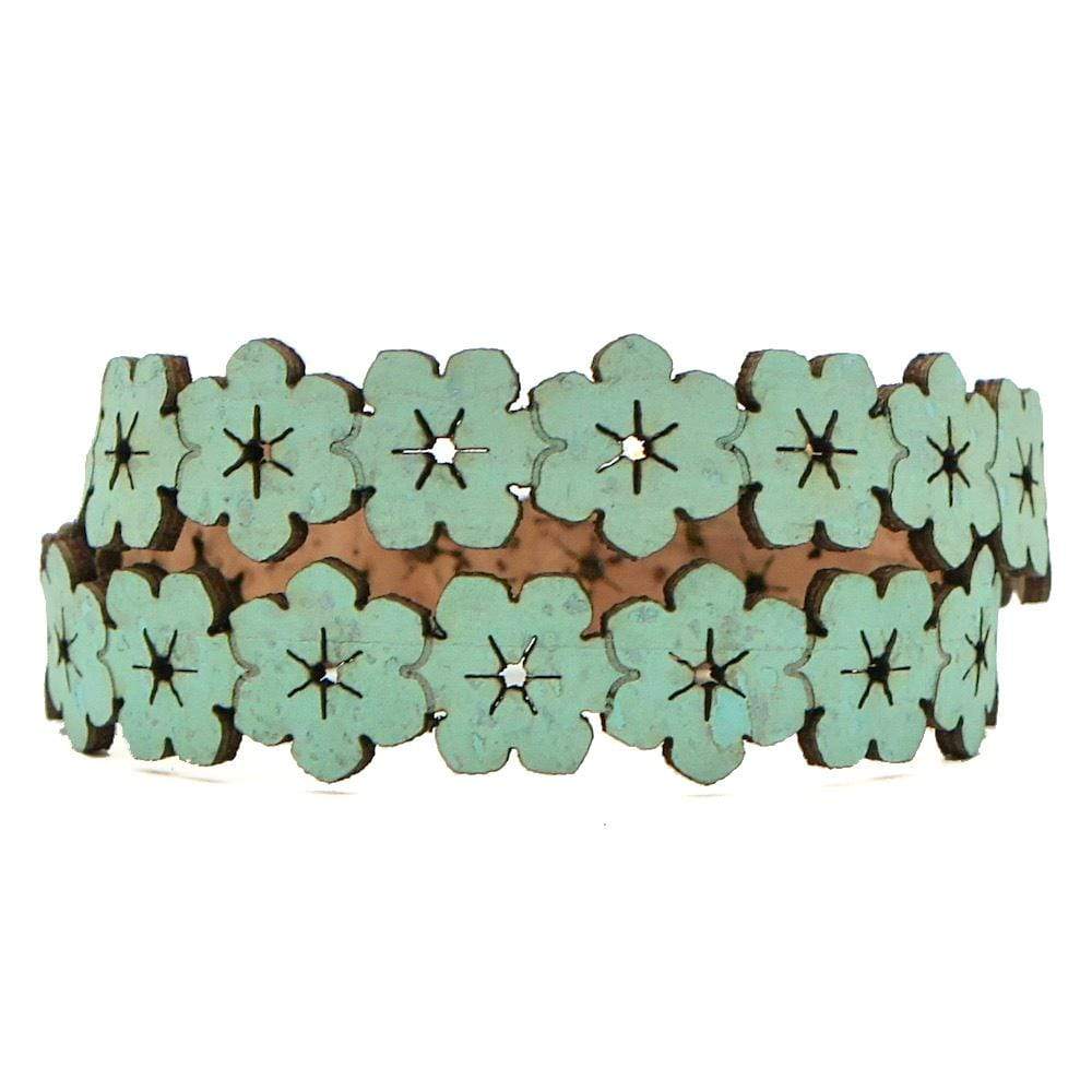 Flores I Water Green Cork Double Bracelet