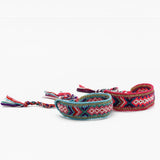 Bracelet en liège I Médaillon rose Azulejos I Bijoux portugais Bracelet macramé turquoise