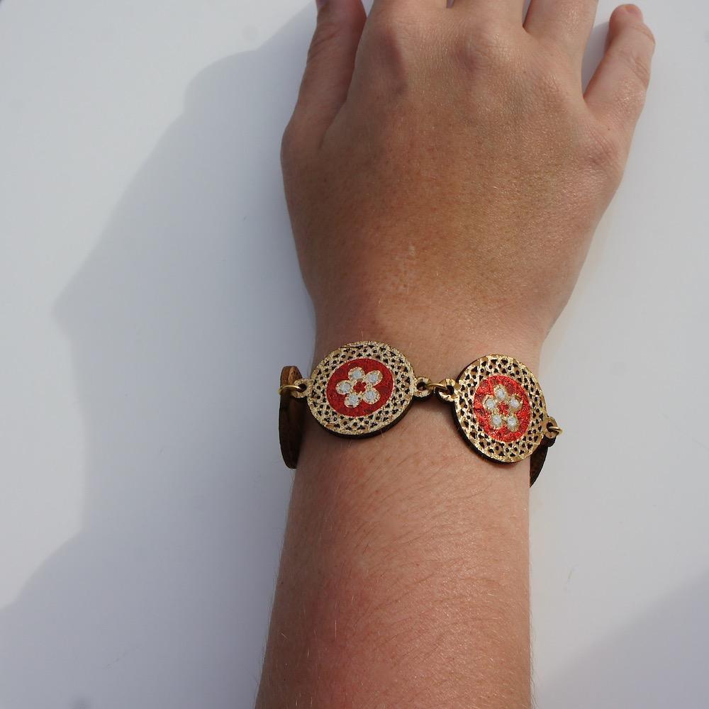Flores I Red Cork bracelet