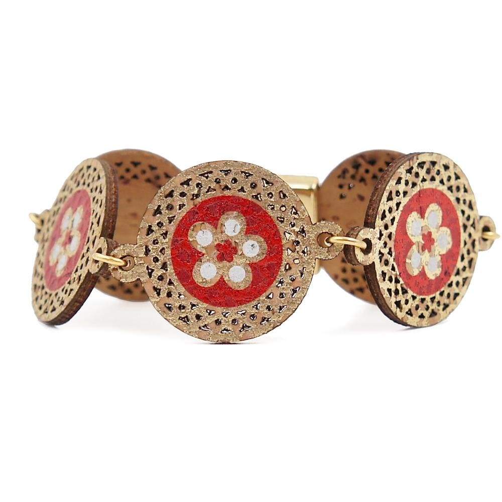 Flores I Red Cork bracelet