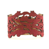 Cork bracelet - "Vibrant sea red"