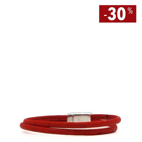 Bracelet en liège Rouge I Bijoux en liège portugais Bracelet en liège Rouge