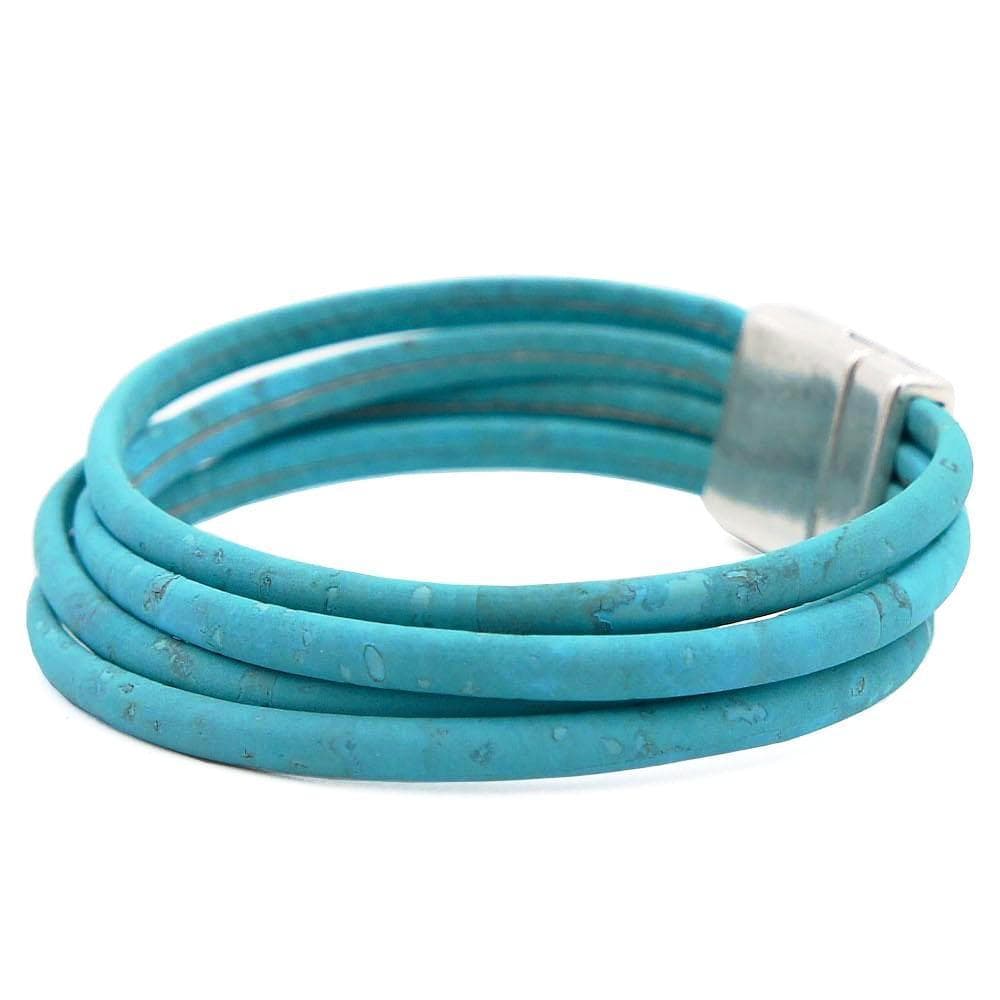 Cork bracelet - Turquoise