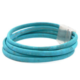 Cork bracelet - Turquoise