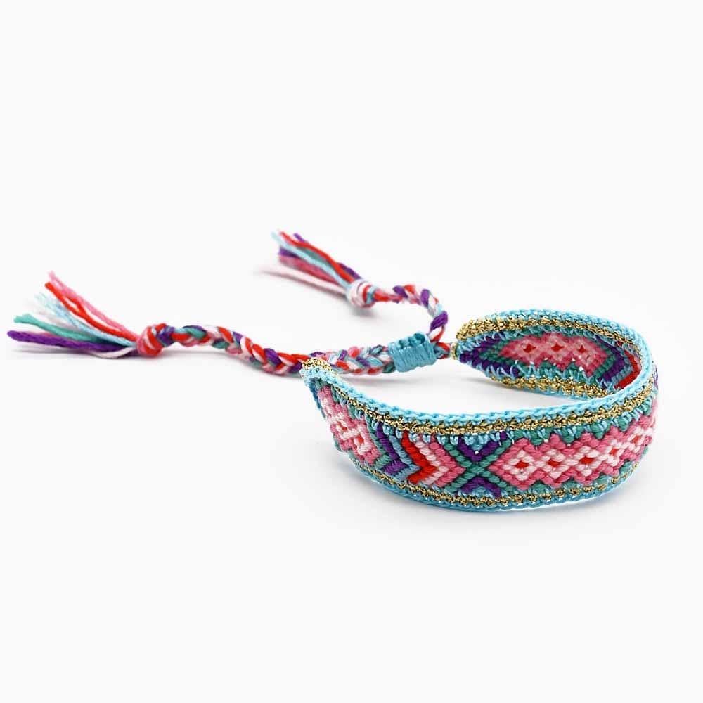 Bracelet en macramé turquoise I Bijoux portugais Bracelet en macramé - Turquoise