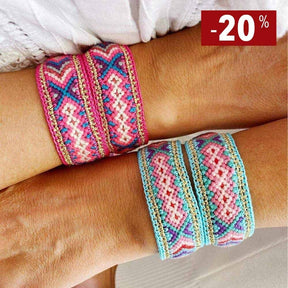 Bracelet en macramé turquoise I Bijoux portugais Bracelet en macramé - Turquoise