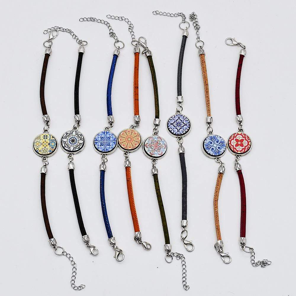 Bracelet fantaisie Azulejos I Bijoux fantaisie portugais Bracelet fantaisie "Azulejos" - Bleu dur