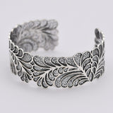 Bracelet manchette en argent oxydé I Orfèvrerie portugaise Bracelet manchette en argent