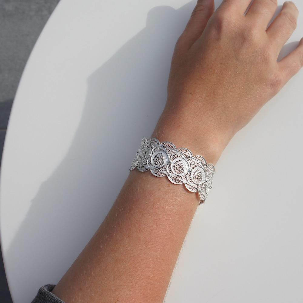 Coração I Bracelet manchette en argent