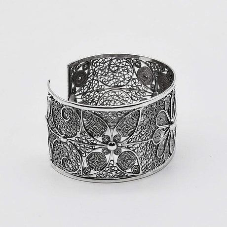 Bracelet manchette en filigrane d'argent I Vente de bijoux en argent Bracelet manchette en argent