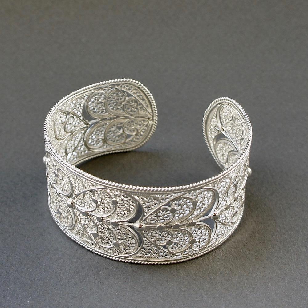 Coração I Silver Filigree Bracelet