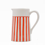 Carafe à eau en porcelaine I Pichet de table en céramique Carafe "Costa Nova Mar" - Rouge