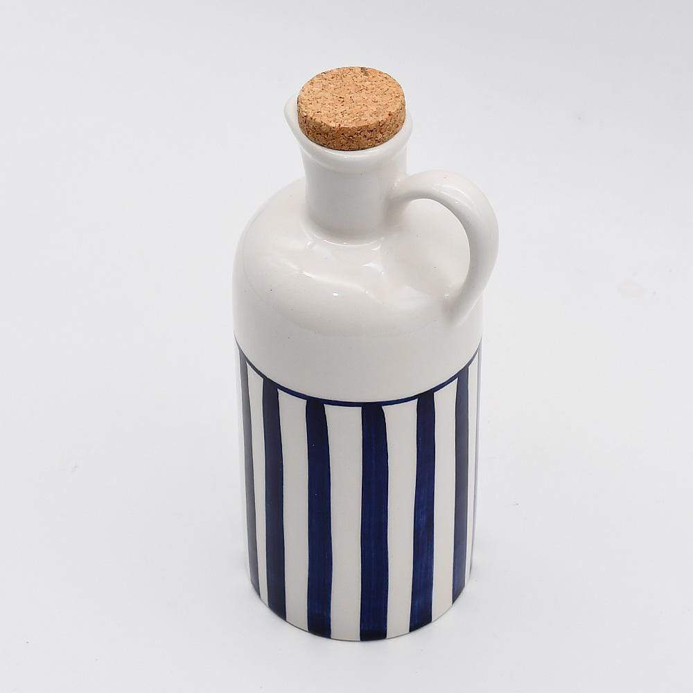 Carafe avec bouchon en liège I Vente en ligne Carafe à bouchon "Costa Nova Mar" 18cm - Bleue 18cm