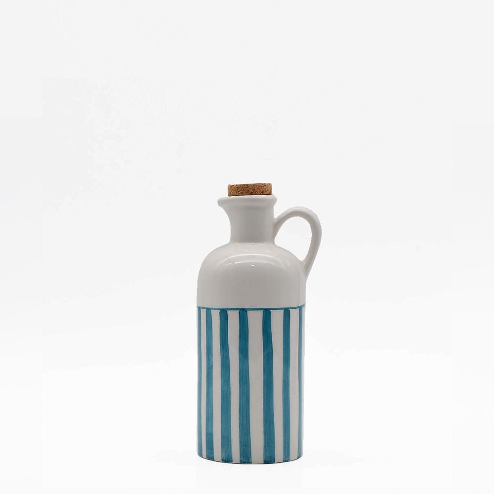 Carafe avec bouchon en liège I Vente en ligne Carafe à bouchon "Costa Nova Mar" 18cm - Turquoise 17cm