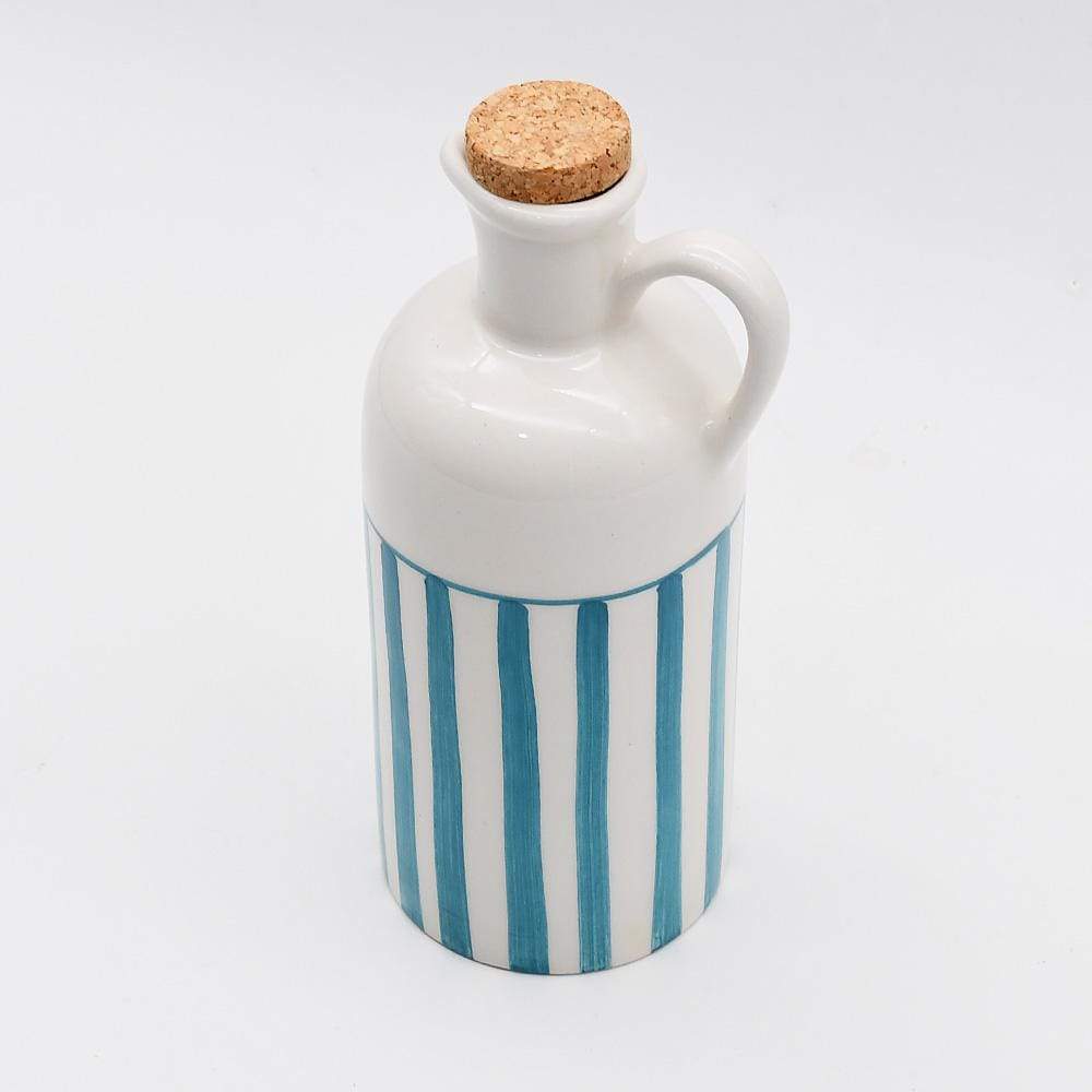 Carafe avec bouchon en liège I Vente en ligne Carafe à bouchon "Costa Nova Mar" 18cm - Turquoise 17cm