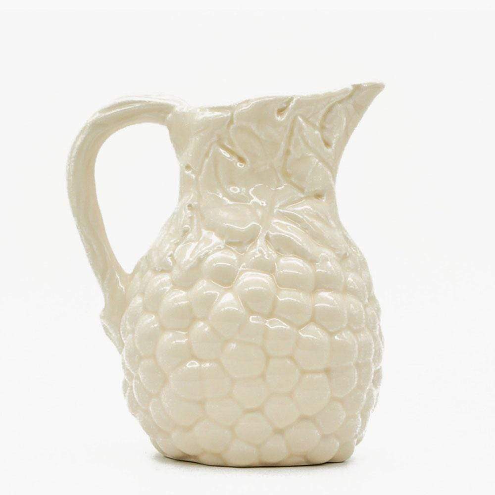 Uvas I Ceramic Pitcher - White