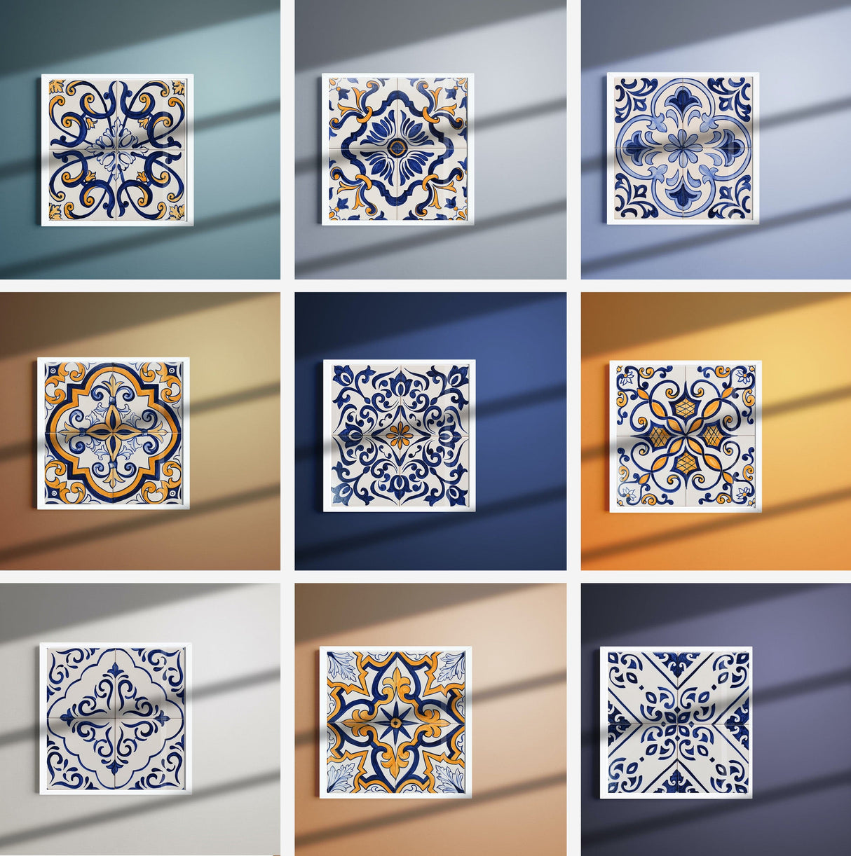 Carreaux de faïence portugais Panneau d'azulejos 28x28cm