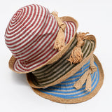 Casquette Gavroche en lin Rose Fushia #draft Chapeu Bob en paille - Kaki