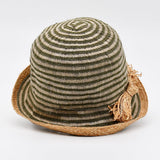 Casquette Gavroche en lin Rose Fushia #draft Chapeu Bob en paille - Kaki