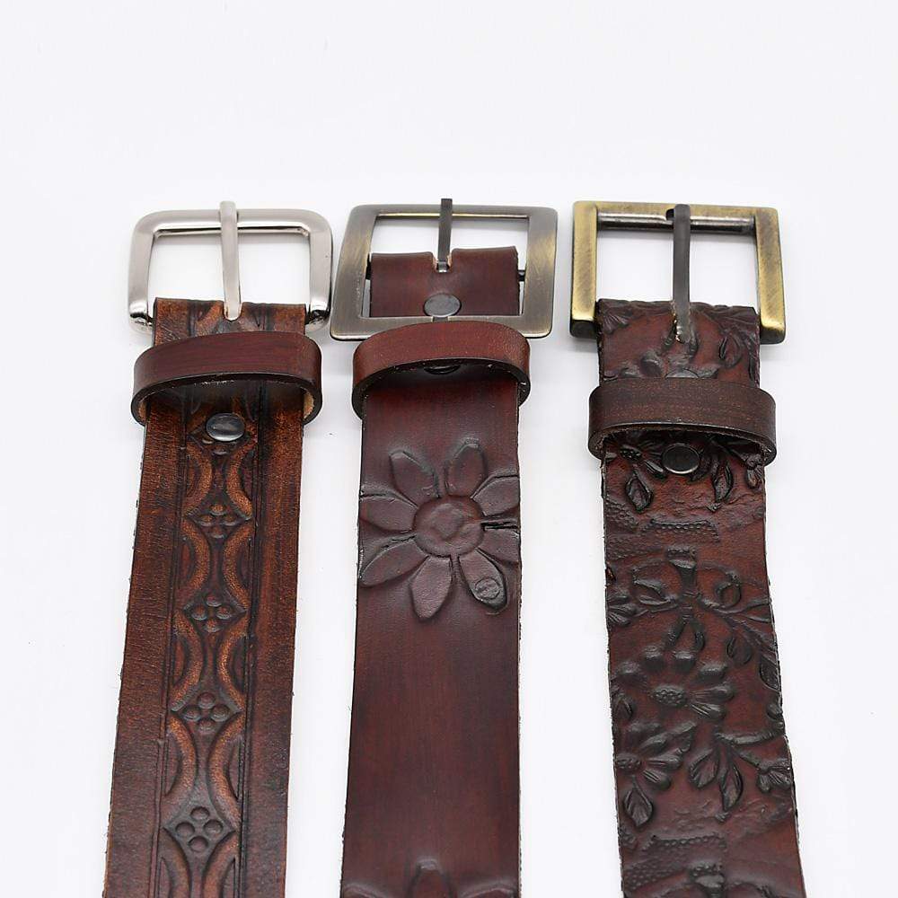 Ceinture en cuir marron I Maroquinerie artisanale portugaise Ceinture en cuir marron