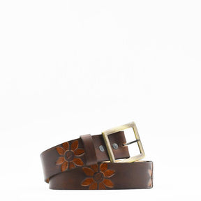Ceinture en cuir marron I Maroquinerie artisanale portugaise Ceinture en cuir marron