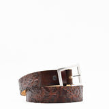 Ceinture en cuir marron I Maroquinerie artisanale portugaise Ceinture en cuir marron