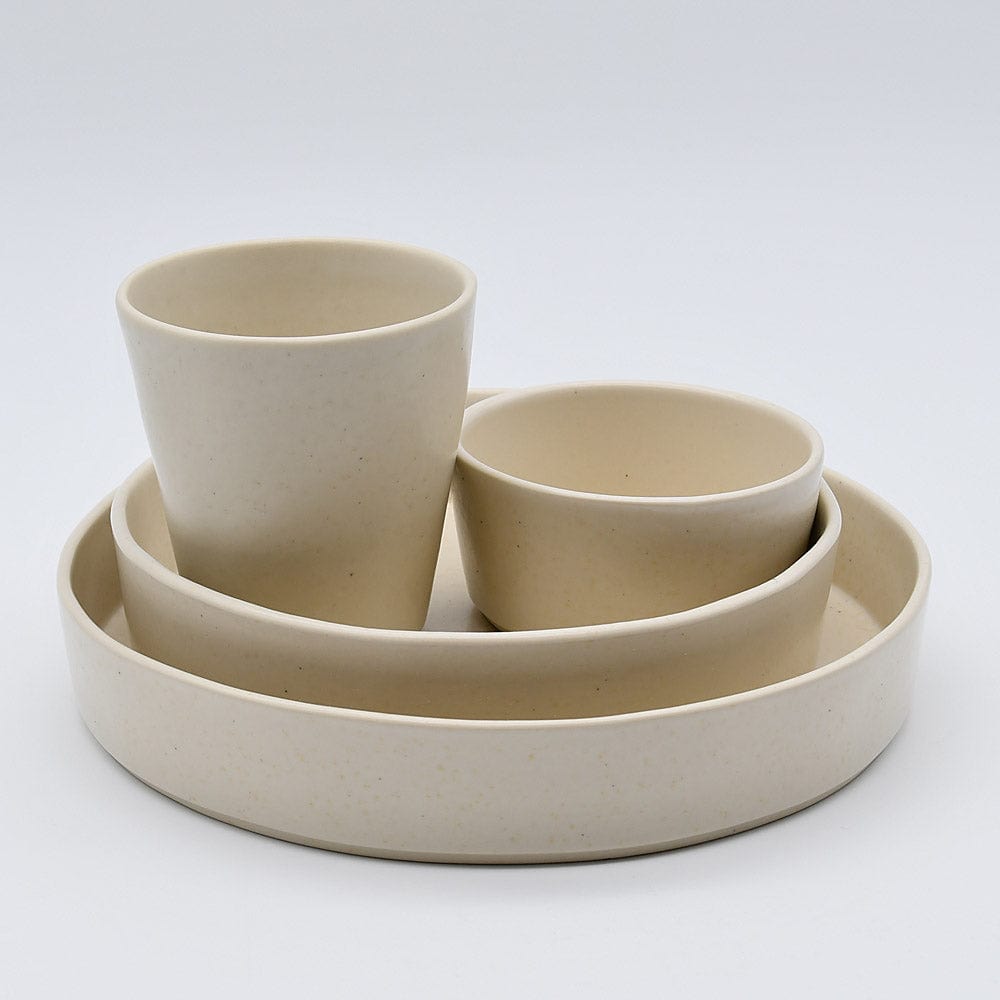 Centre de table en grès 27cm I Vaisselle portugaise Mug en grès beige