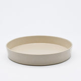 Centre de table en grès 27cm I Vaisselle portugaise Plat en grès beige - 20cm