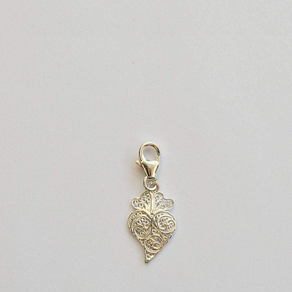 Charm Coração de viana I Breloque porte-bonheur Charm Coração de Viana en argent