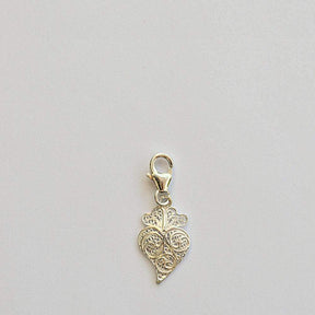 Charm Coração de viana I Breloque porte-bonheur Charm Coração de Viana en argent