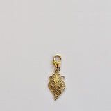 Charm portugais en argent doré I Breloque porte-bonheur Charm Coração de Viana en argent doré