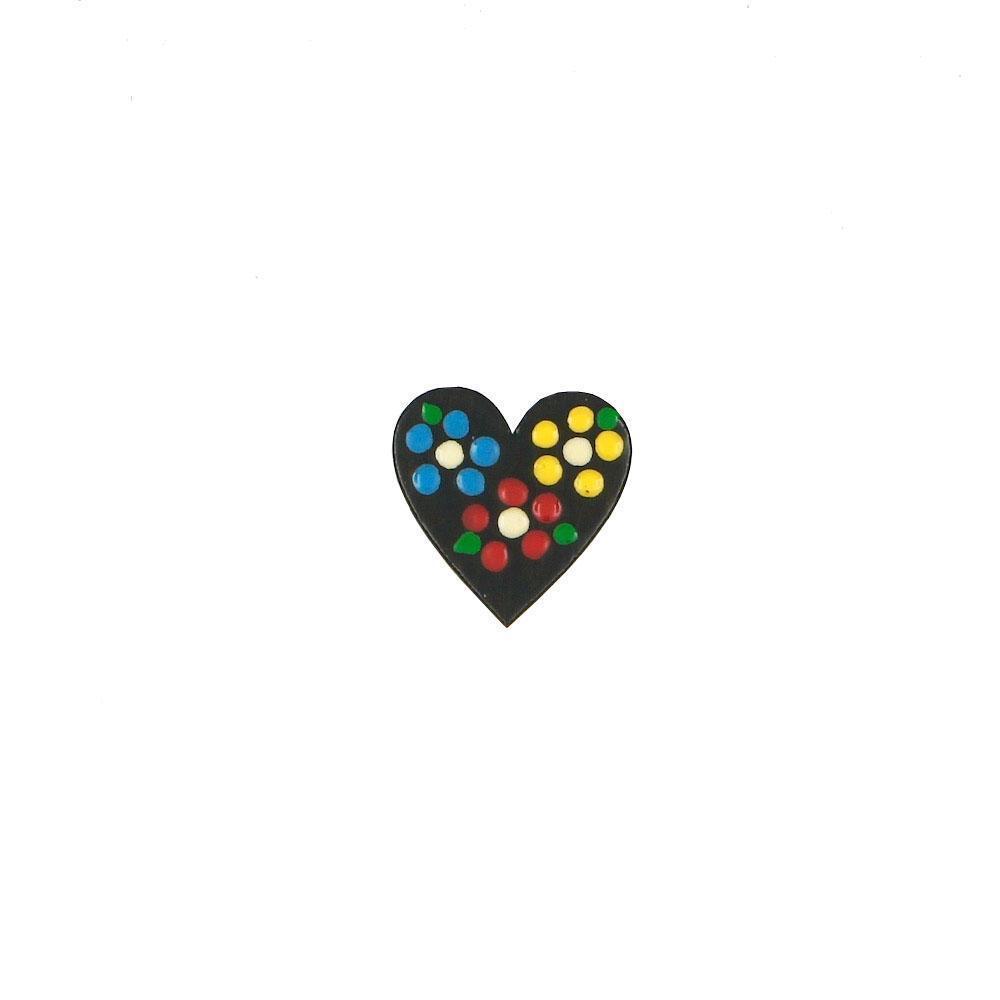 Heart in magnetic painted wood