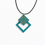 Collier à pendentif Azulejos vert I Bijoux fantaisie portugais Collier "Azulejos" - Turquoise #3