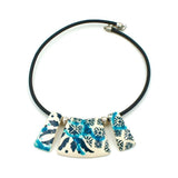 Azulejos I Ceramic and leather necklace