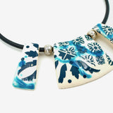 Azulejos I Ceramic and leather necklace