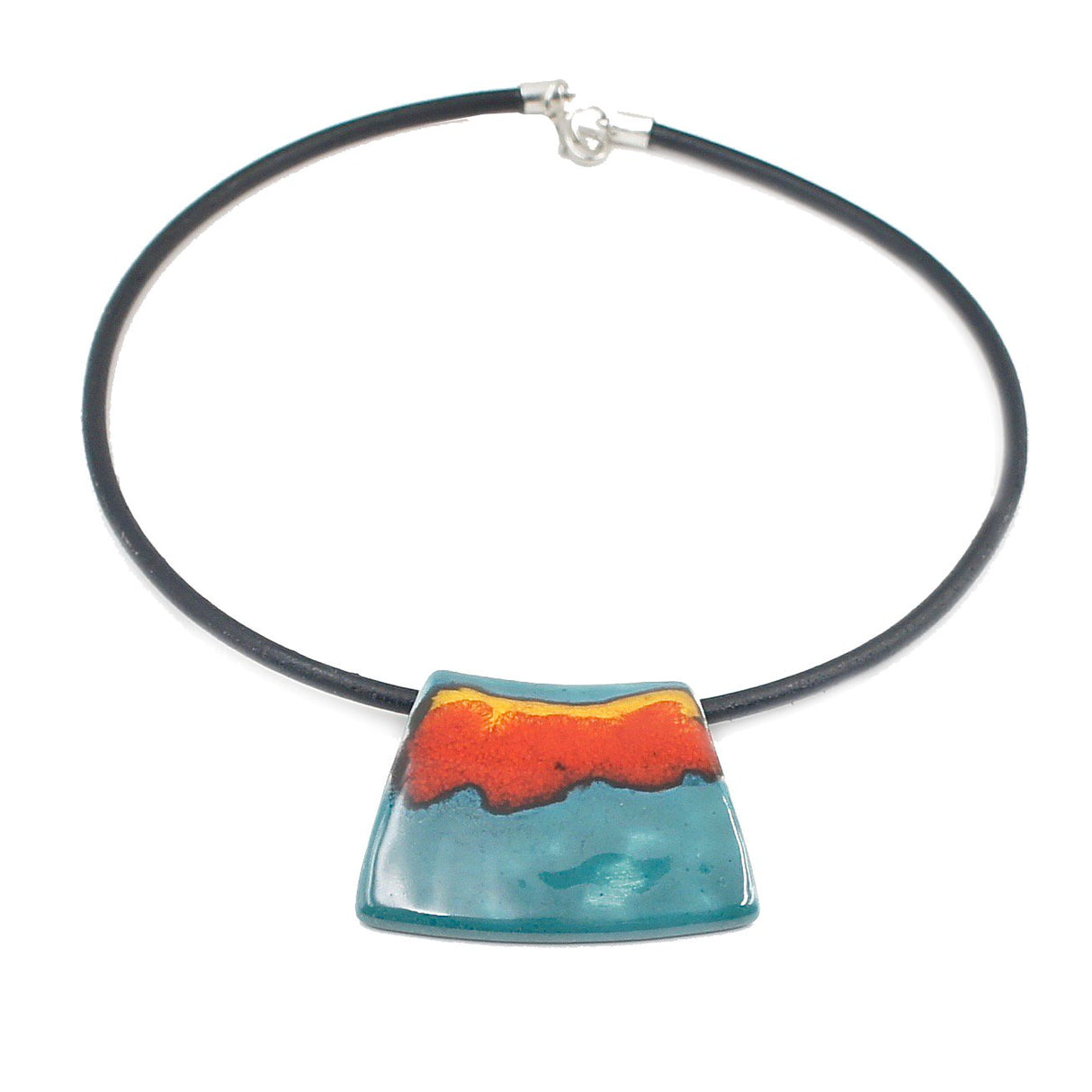 Ceramic necklace "Noite Vermelho"